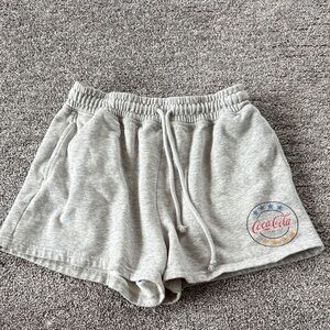 Coca Cola Women's Gray Cotton Lounge/Sweat Shorts